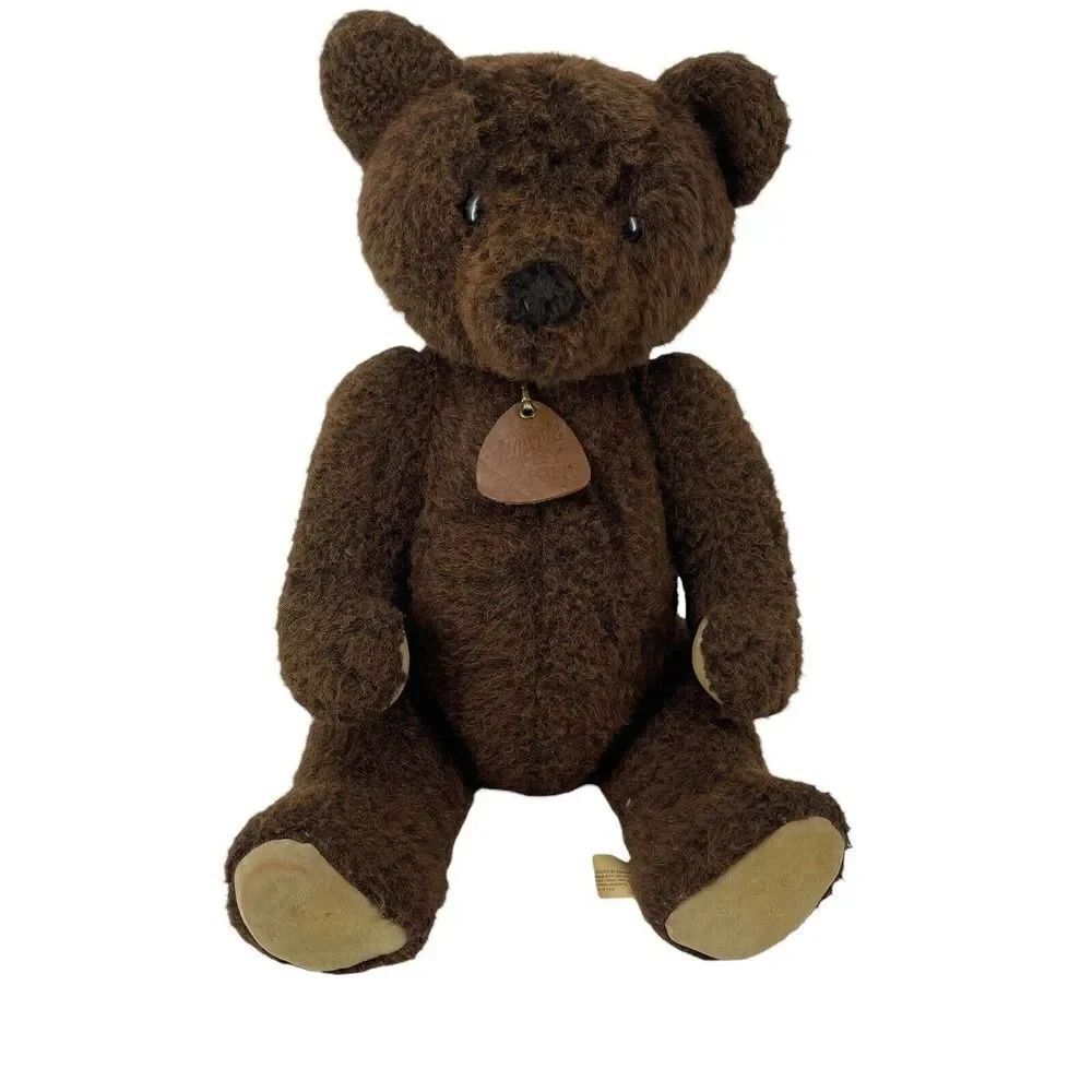 Dakin Teddy Bear Elegante Brown Jointed Vintage 80s 20 Inch Tall 1983 Classic